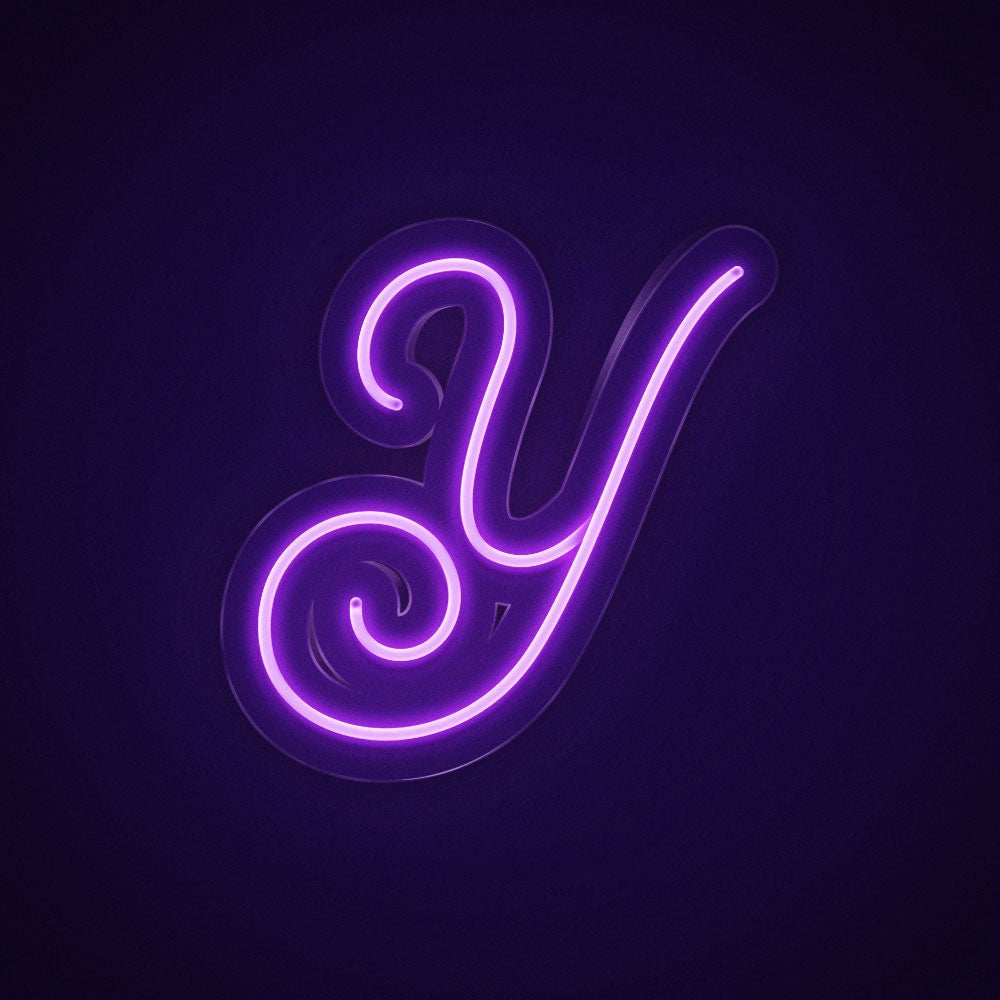 Letter Y Cursive